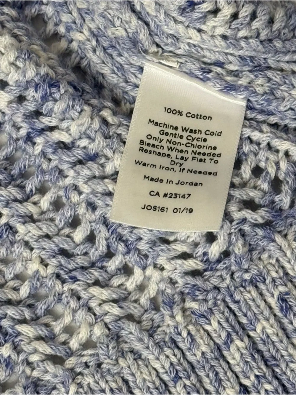 Talbots Light Blue Marled Crewneck Sweater Size P - Picture 6 of 6